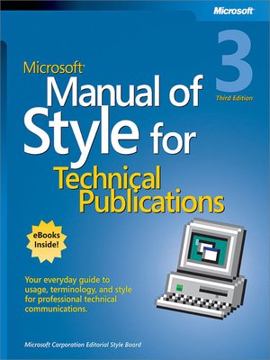cover image of Microsoft&#174; Manual of Style for Technical Publications